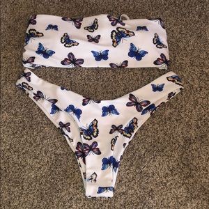 Shein butter fly swim suit